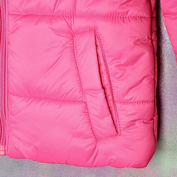 Joe Fresh Kids Neon Pink Puffer Jacket Size S/M 6 - Picture 3 of 11